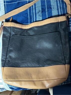 Margot Two-Tone Black and Tan Bag